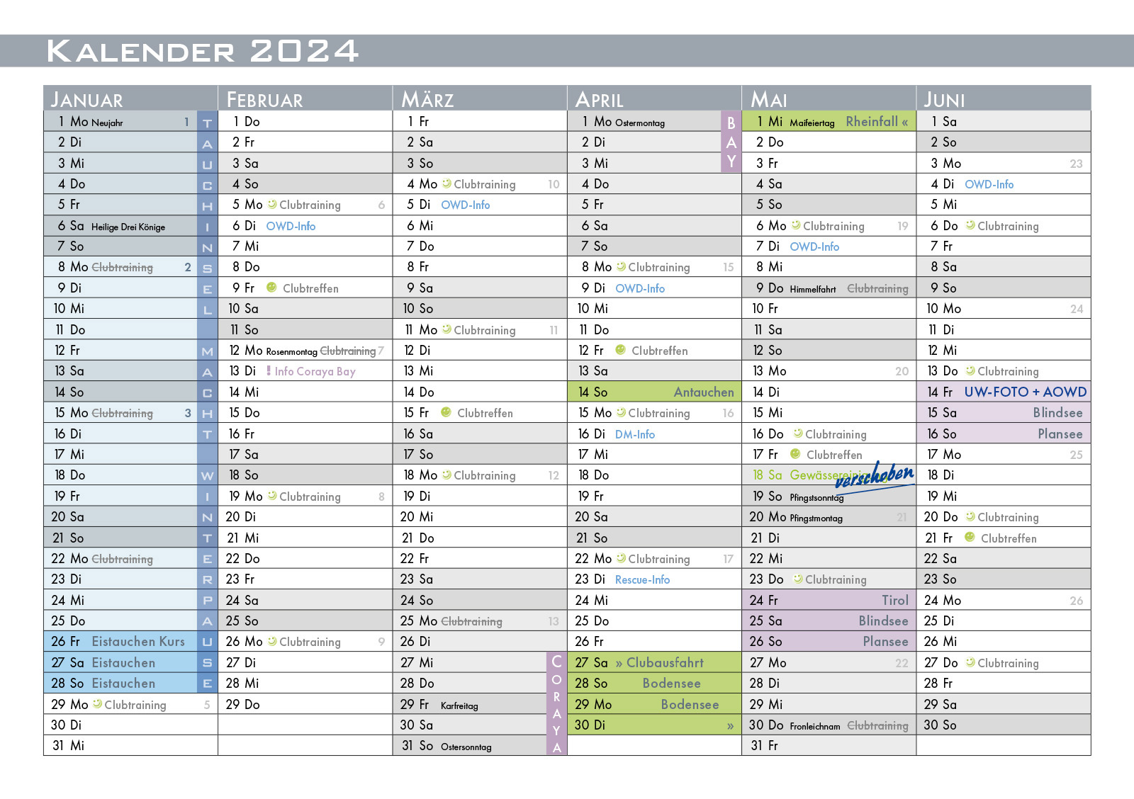 Tauchinsel GP Kalender 2024 2